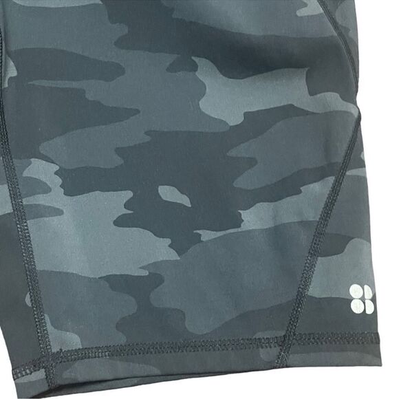 Sweaty Betty Power Biker Shorts Women's High Waist Camo Black Gray S - Picture 4 of 6